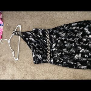 Dave&Johnny silver and black homecoming dress